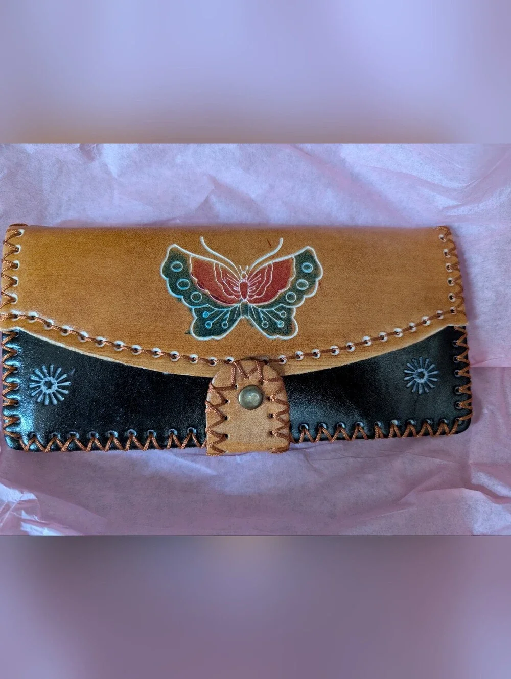 Handcrafted Bohemian Style Leather Butterfly Wallet